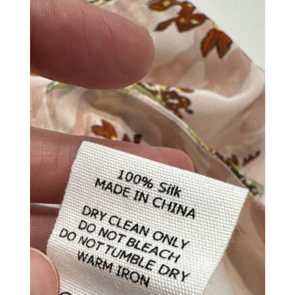 Love Binetti Size Large Silk Cargo Polanco Pants Print Anthropologie Cropped - Picture 8 of 8